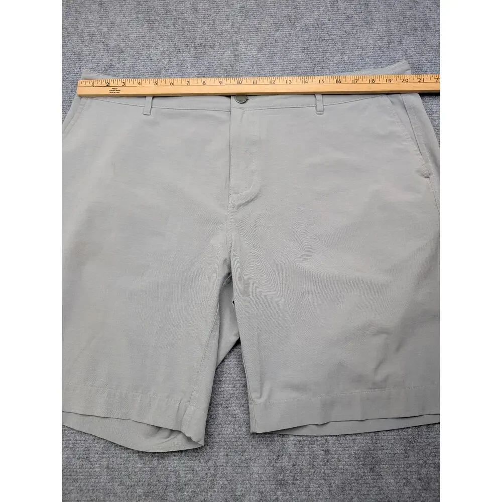 Faherty All Day Shorts Mens 38 Gray Lightweight Athleisure Golf Outdoor Stretch